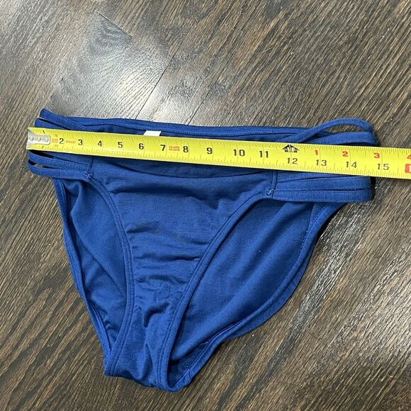 Athleta Aqualuxe Swimsuit Women’s Medium Blue Two Piece Strappy 212829 - Picture 6 of 10